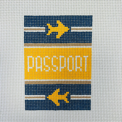 CLASSIC PASSPORT (NAVY) needlepoint canvas - Bargello Needlepoint