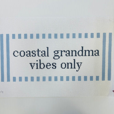 COASTAL GRANDMA VIBES ONLY needlepoint canvas - Bargello Needlepoint