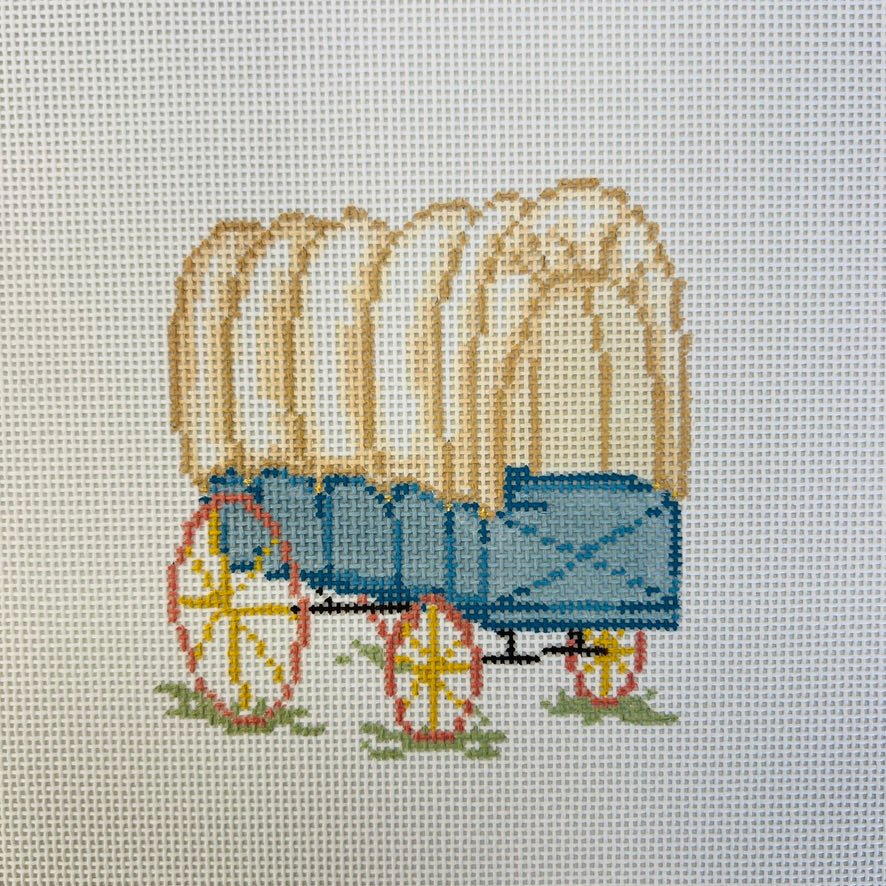 Conestoga Wagon needlepoint canvas - Bargello Needlepoint