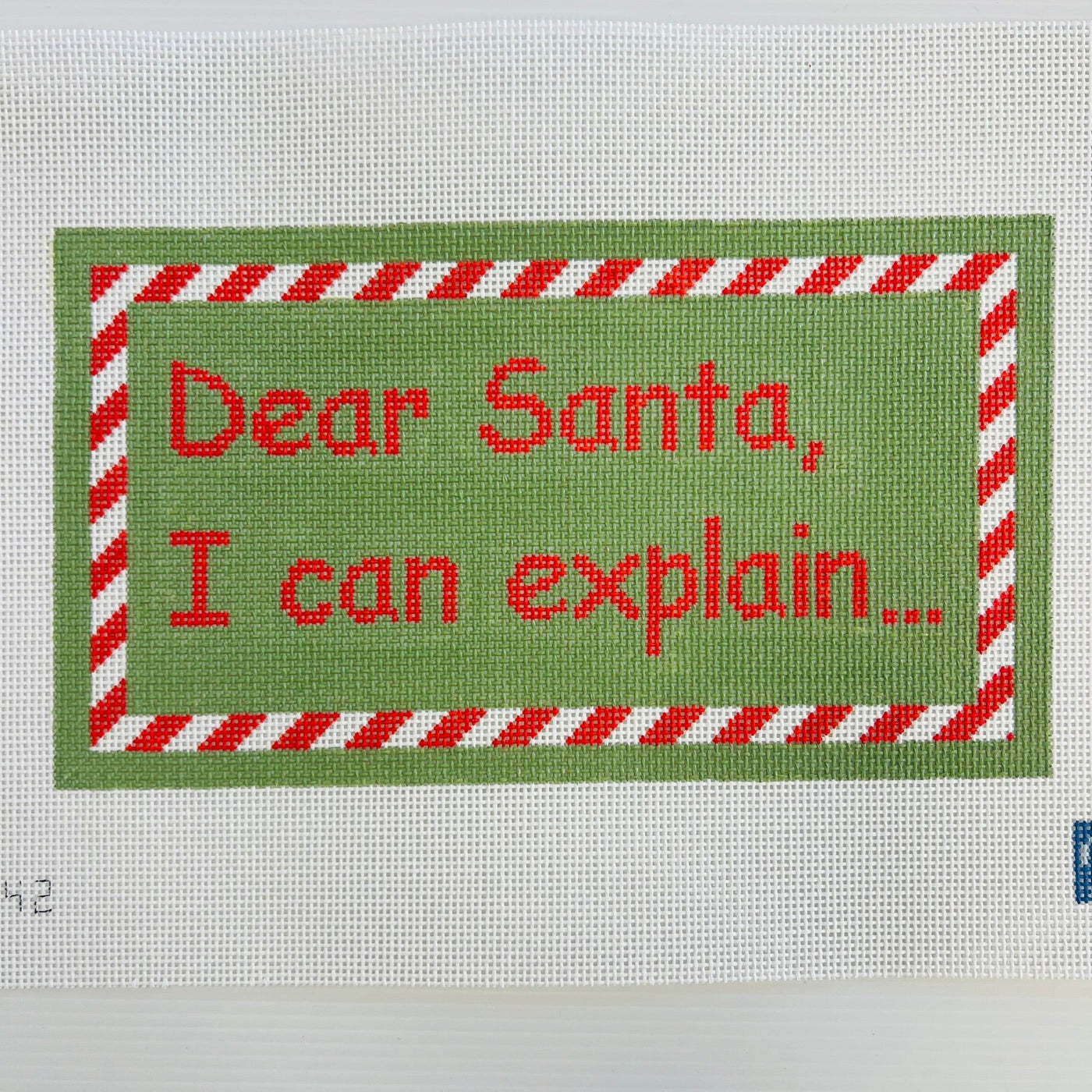 Dear Santa needlepoint canvas - Bargello Needlepoint
