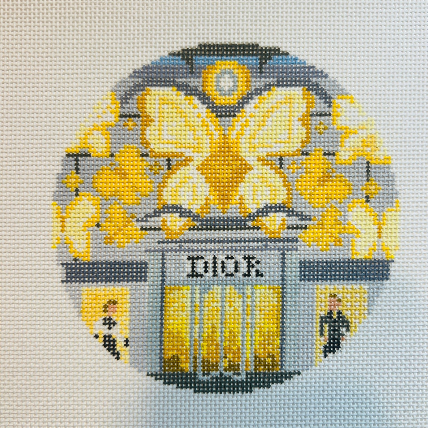 Dior Storefront Ornament needlepoint canvas - Bargello Needlepoint