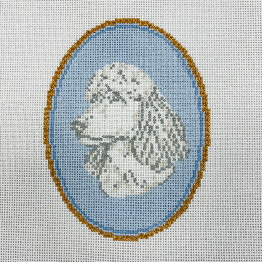 Dog Cameos - Multiple breeds available needlepoint canvas - Bargello Needlepoint