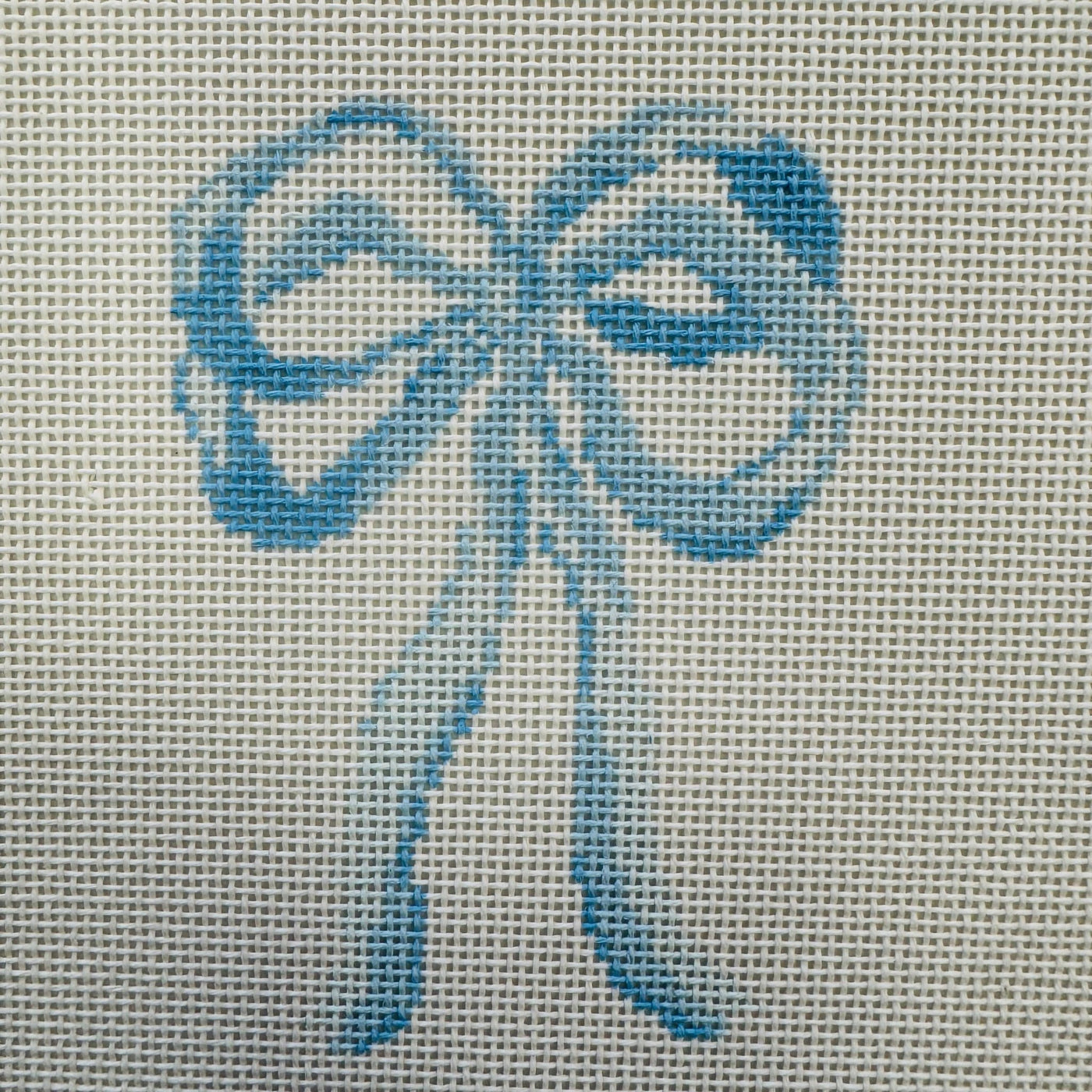 Eleven Gables: Baby Blue Bow Needlepoint Canvases - 18 - Count Canvas needlepoint canvas - Bargello Needlepoint