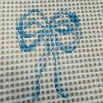 Eleven Gables: Baby Blue Bow Needlepoint Canvases - 18 - Count Canvas needlepoint canvas - Bargello Needlepoint