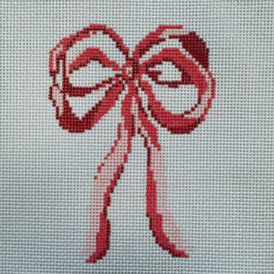 Eleven Gables: Pink Bow Needlepoint Canvases - 13 - Count Canvas needlepoint canvas - Bargello Needlepoint