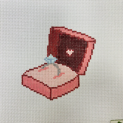 Engagement Ring Ornament needlepoint canvas - Bargello Needlepoint