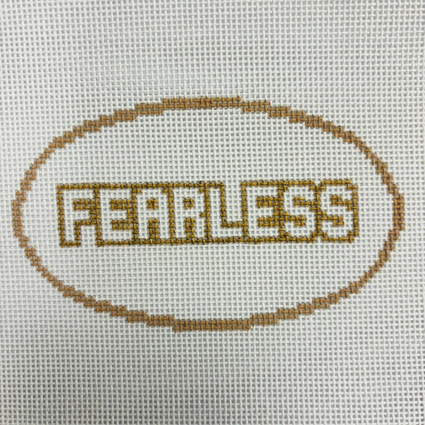 Eras Fearless Travel Oval needlepoint canvas - Bargello Needlepoint