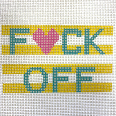 F Off Sign needlepoint canvas - Bargello Needlepoint