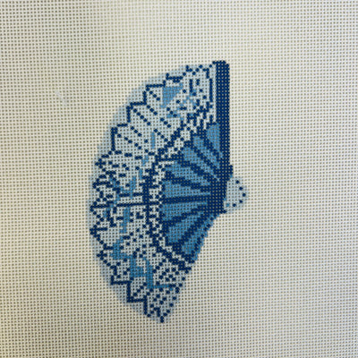 Fan Ornament needlepoint canvas - Bargello Needlepoint