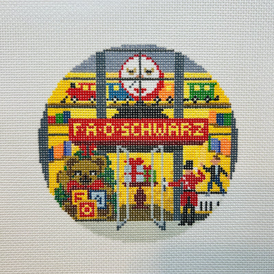 FAO Schwarz Storefront Ornament needlepoint canvas - Bargello Needlepoint