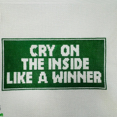 FD365 Cry on the Inside, 6”x3” needlepoint canvas - Bargello Needlepoint