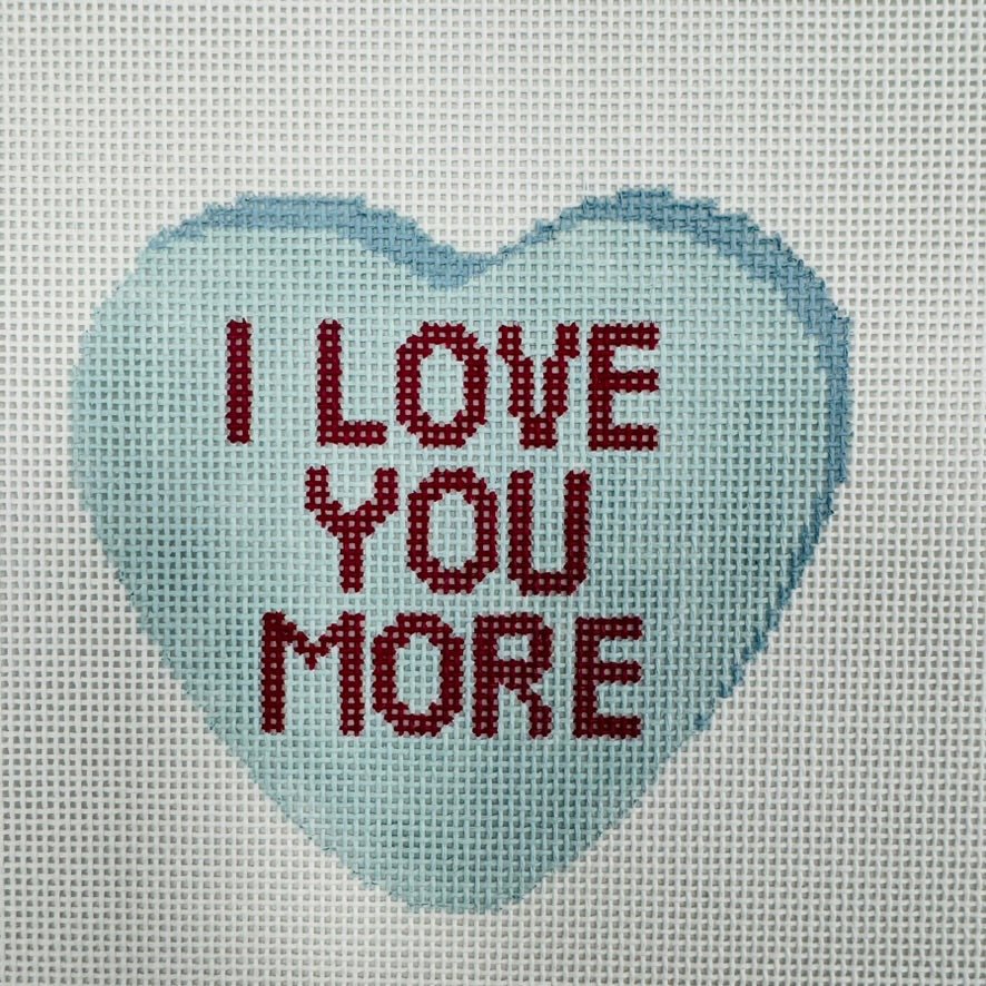 FD376 Valentine I love you more needlepoint canvas - Bargello Needlepoint