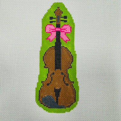 FD427 Holiday Violin Ornament needlepoint canvas - Bargello Needlepoint