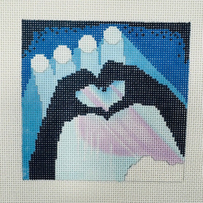 FD428 At The Show/Heart Hands needlepoint canvas - Bargello Needlepoint