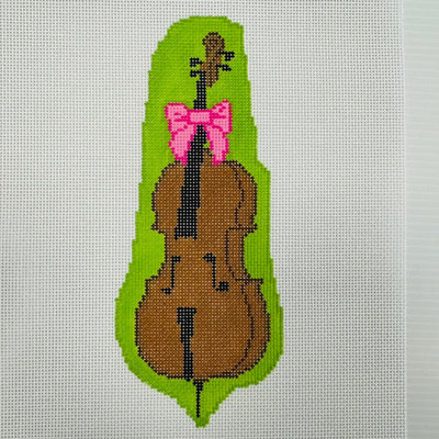 FD432 Holiday Cello Ornament needlepoint canvas - Bargello Needlepoint