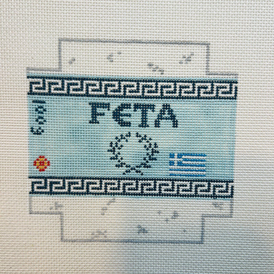 Feta Cheese 3D Ornament needlepoint canvas - Bargello Needlepoint
