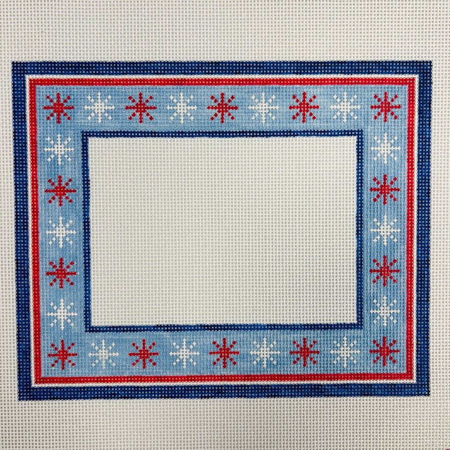 FIREWORKS FRAME needlepoint canvas - Bargello Needlepoint
