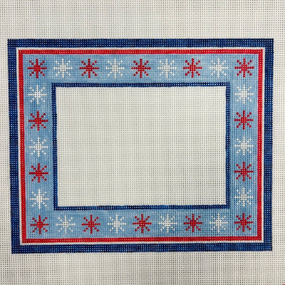 FIREWORKS FRAME needlepoint canvas - Bargello Needlepoint