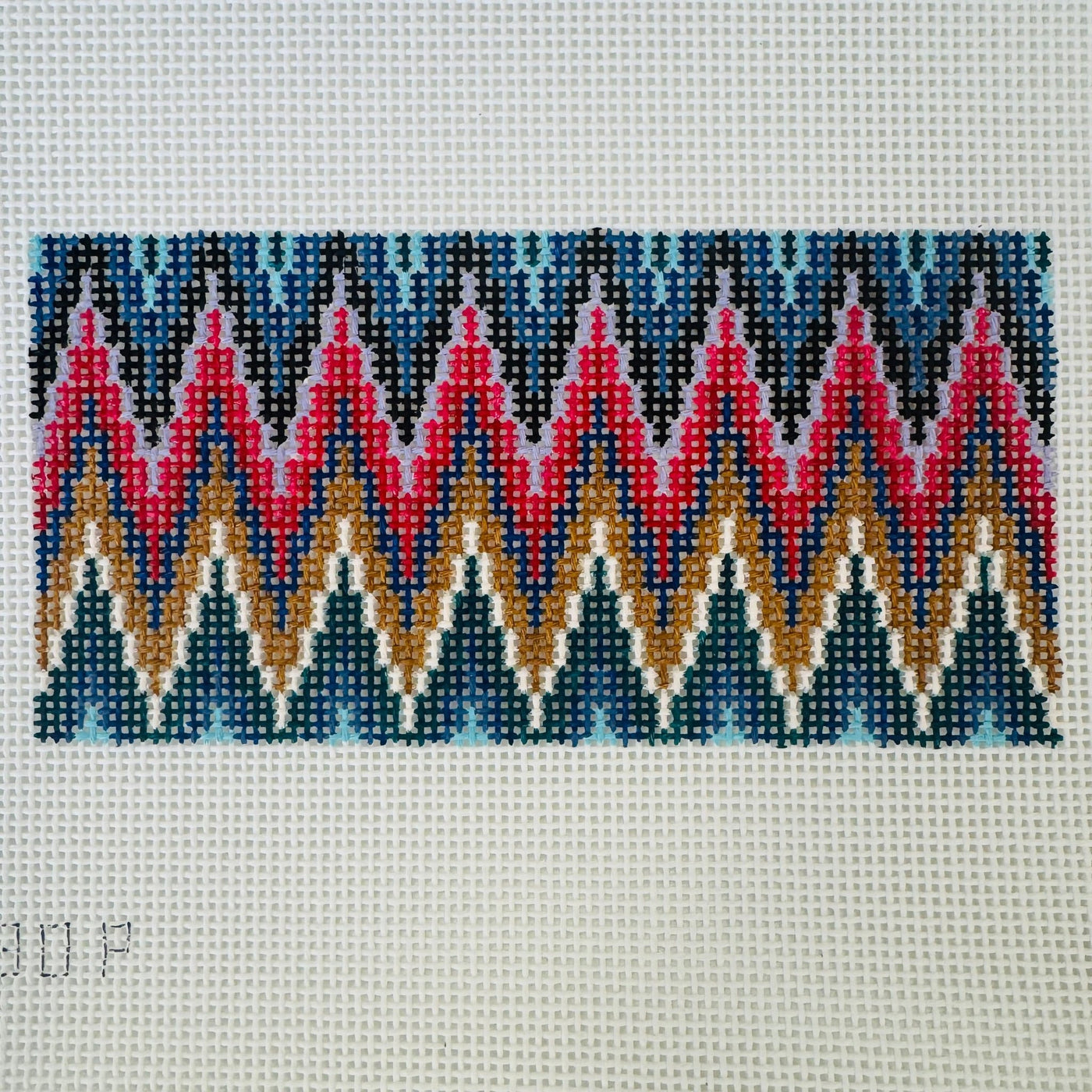 Flame Cool Eyeglass Case/Insert needlepoint canvas - Bargello Needlepoint