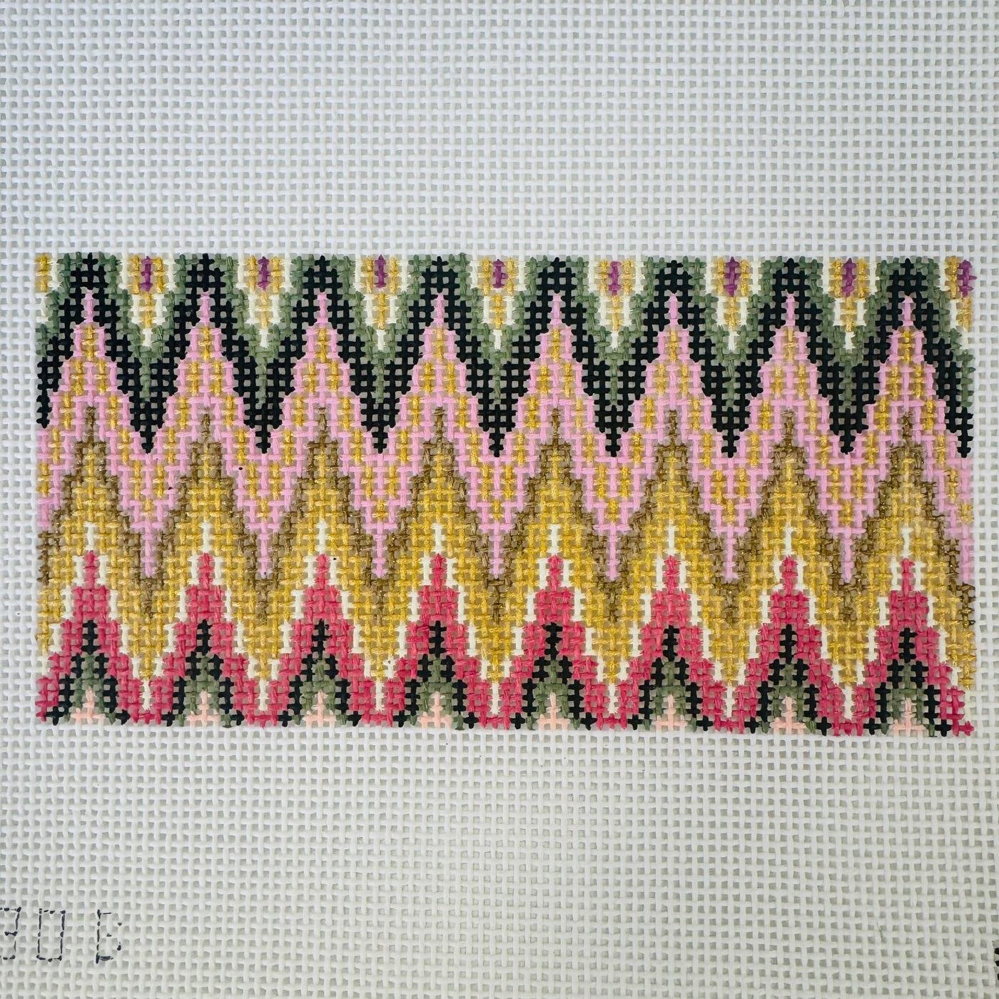 Flame Warm Eyeglass Case/Insert needlepoint canvas - Bargello Needlepoint