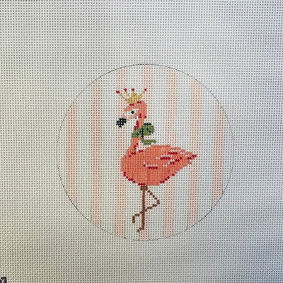 Flamingo Ornament needlepoint canvas - Bargello Needlepoint