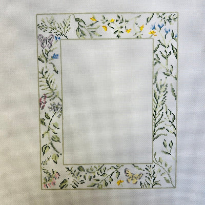Floral Frame needlepoint canvas - Bargello Needlepoint