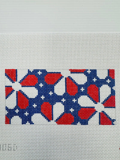 FLOWER POWER (4TH OF JULY) needlepoint canvas - Bargello Needlepoint