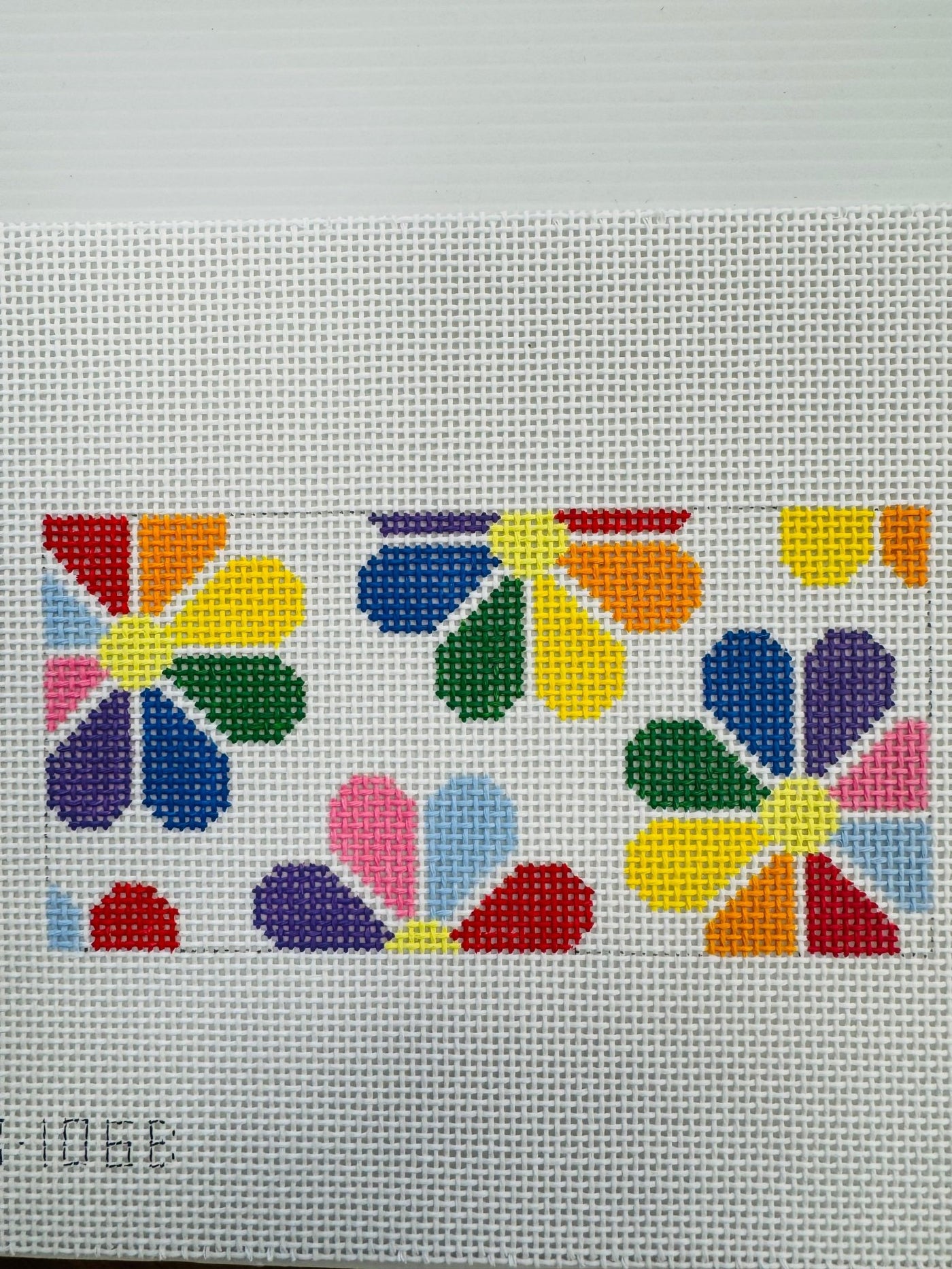 FLOWER POWER (RAINBOW) needlepoint canvas - Bargello Needlepoint