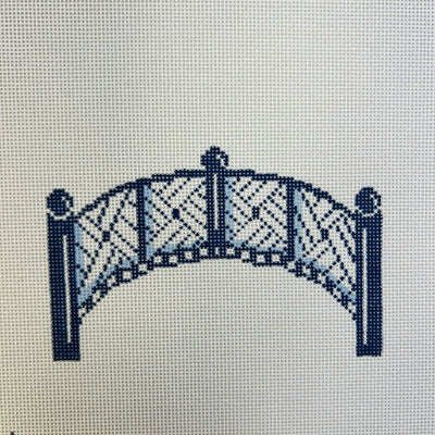 Footbridge Ornament needlepoint canvas - Bargello Needlepoint