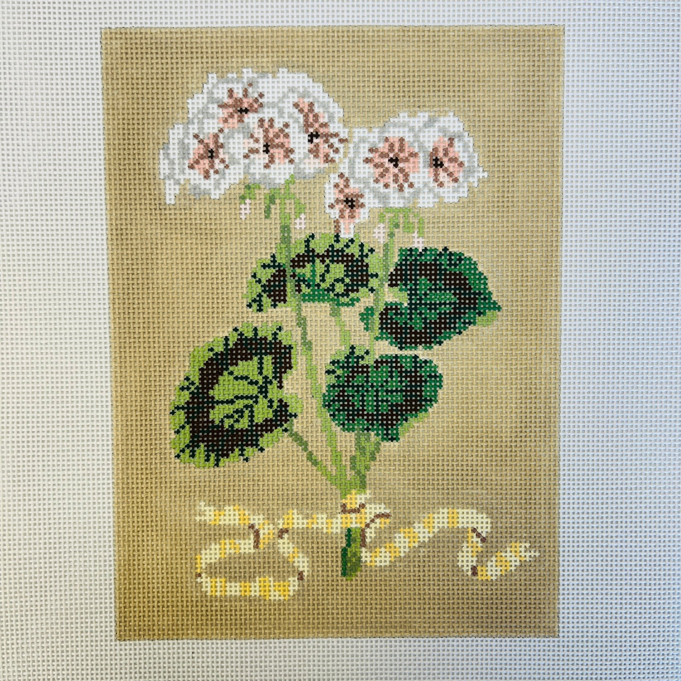 Geraniums needlepoint canvas - Bargello Needlepoint