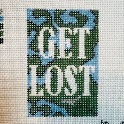 Get Lost Passport Insert needlepoint canvas - Bargello Needlepoint