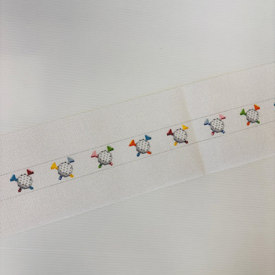 Golf Balls And Tees Belt needlepoint canvas - Bargello Needlepoint