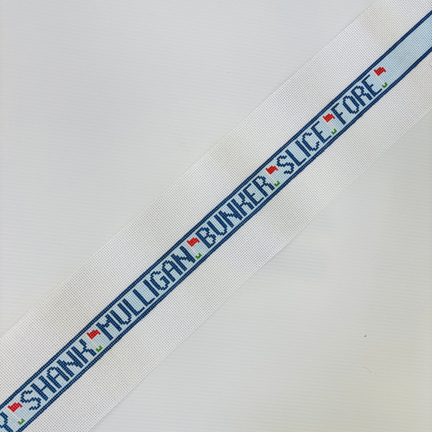 Golf Terms Belt for the Realist needlepoint canvas - Bargello Needlepoint