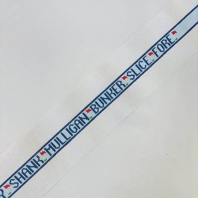 Golf Terms Belt for the Realist needlepoint canvas - Bargello Needlepoint