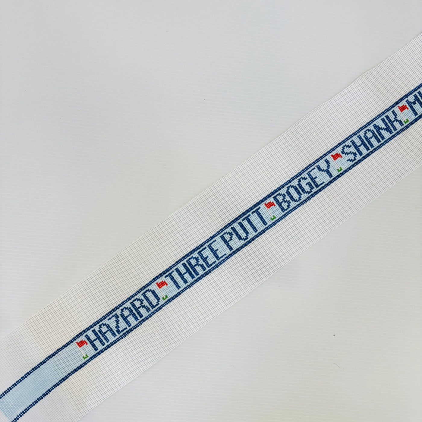 Golf Terms Belt for the Realist needlepoint canvas - Bargello Needlepoint
