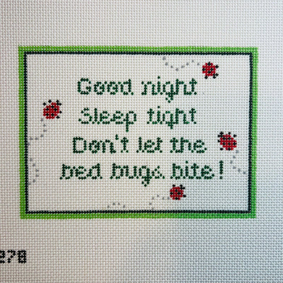 Good Night… Don't Let Bugs Bite needlepoint canvas - Bargello Needlepoint
