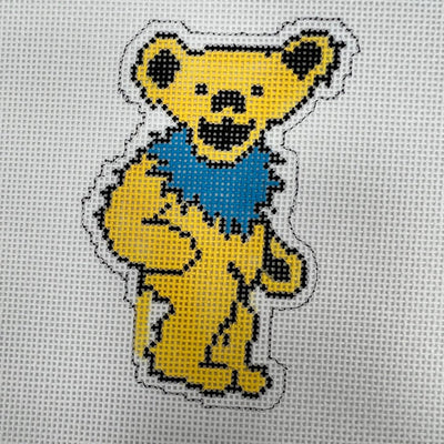 Grateful Dead Dancing Bear Ornament - Multiple Colors Available needlepoint canvas - Bargello Needlepoint