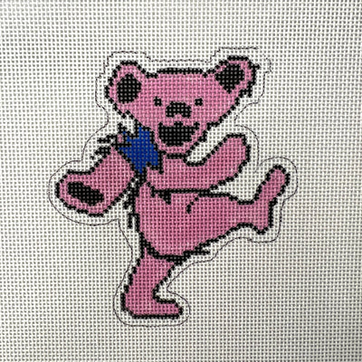 Grateful Dead Dancing Bear Ornament - Multiple Colors Available needlepoint canvas - Bargello Needlepoint