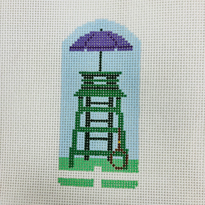 Green Umpire Chair needlepoint canvas - Bargello Needlepoint