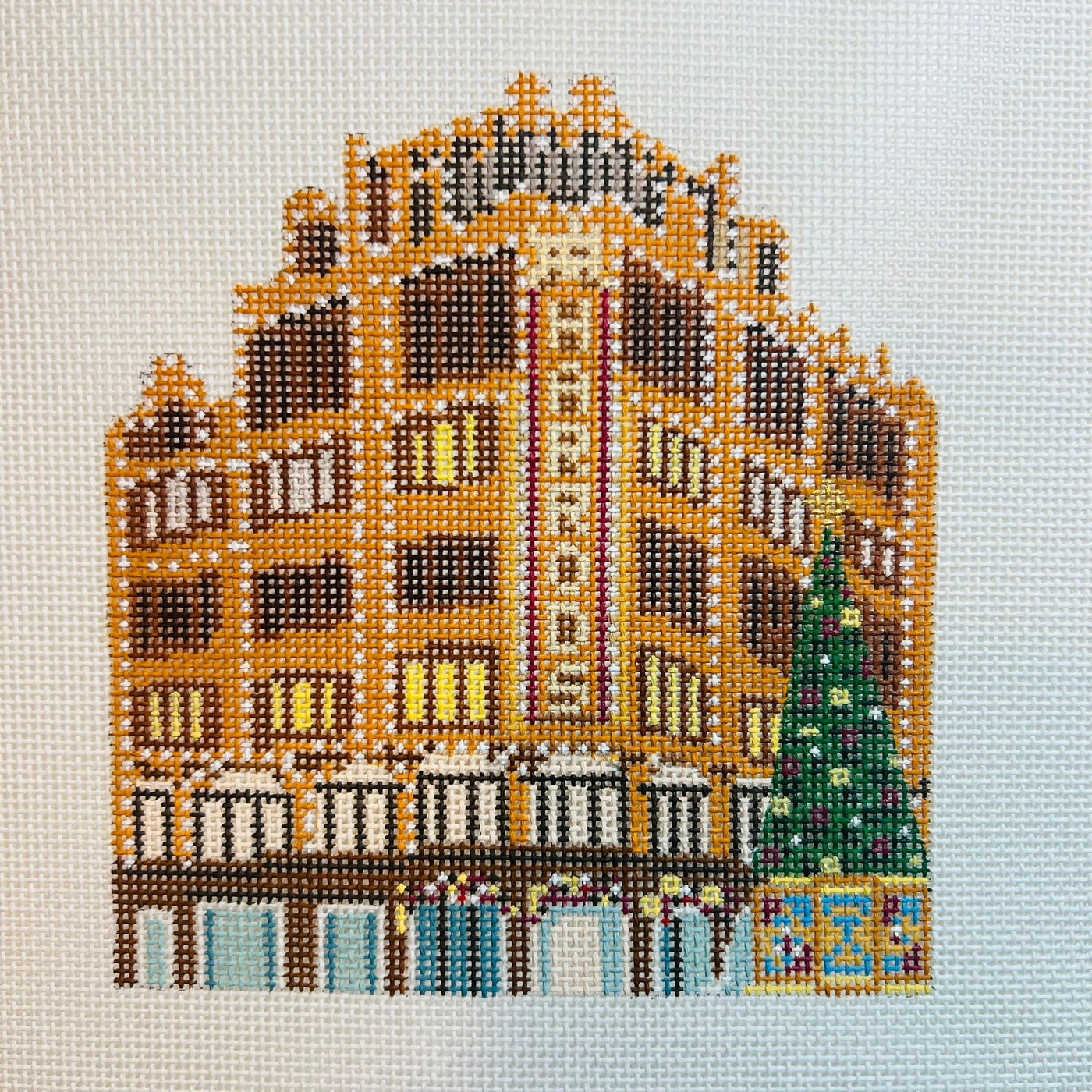 Harrods Storefront needlepoint canvas - Bargello Needlepoint