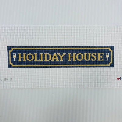 HOLIDAY HOUSE QUARTERBOARD 18 needlepoint canvas - Bargello Needlepoint