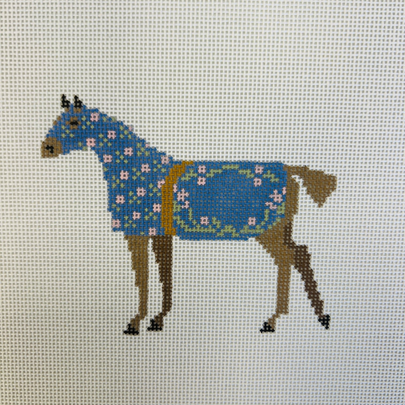 Horse Collection - Lilac needlepoint canvas - Bargello Needlepoint