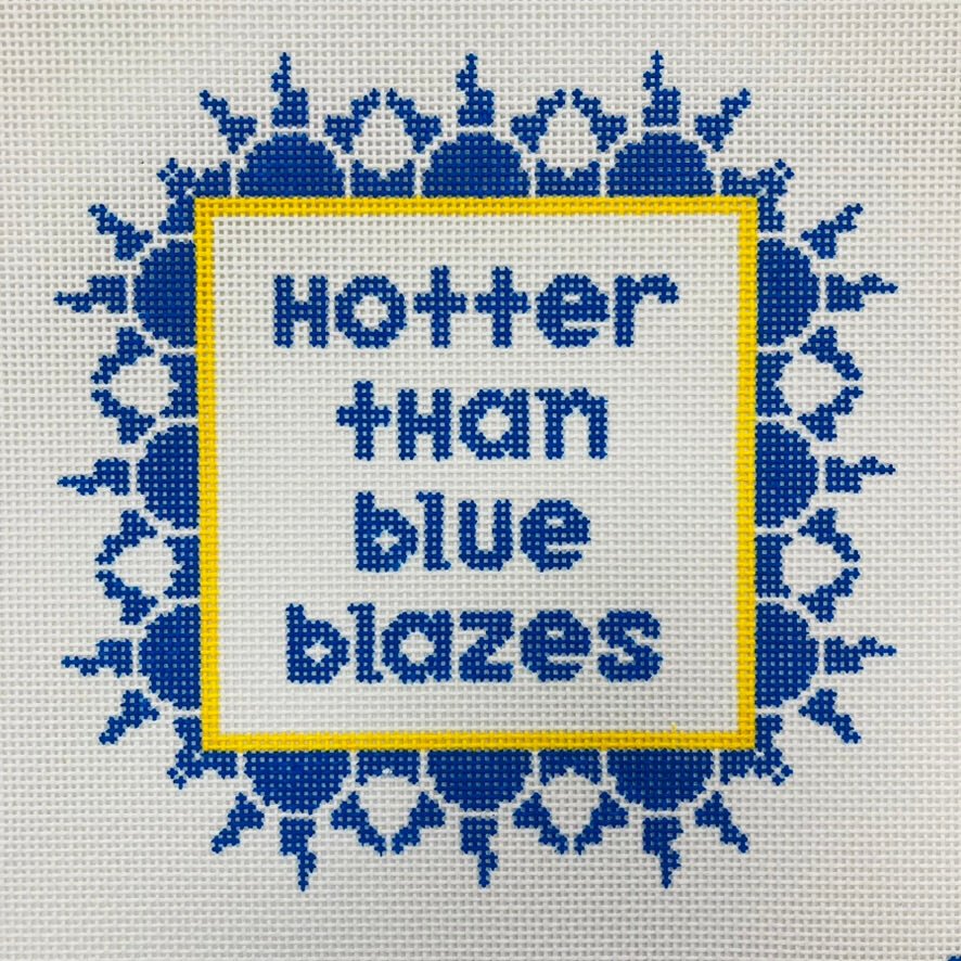 Hotter Than Blue Blazes needlepoint canvas - Bargello Needlepoint