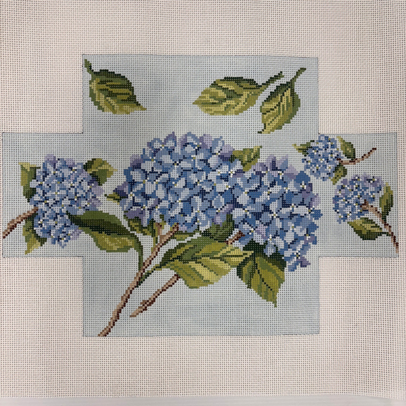 Hydrangea Brick Cover needlepoint canvas - Bargello Needlepoint