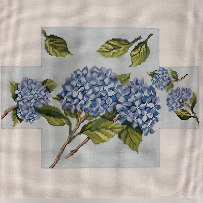 Hydrangea Brick Cover needlepoint canvas - Bargello Needlepoint