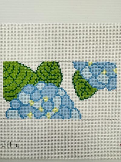 HYDRANGEAS BLUE 6X3 needlepoint canvas - Bargello Needlepoint