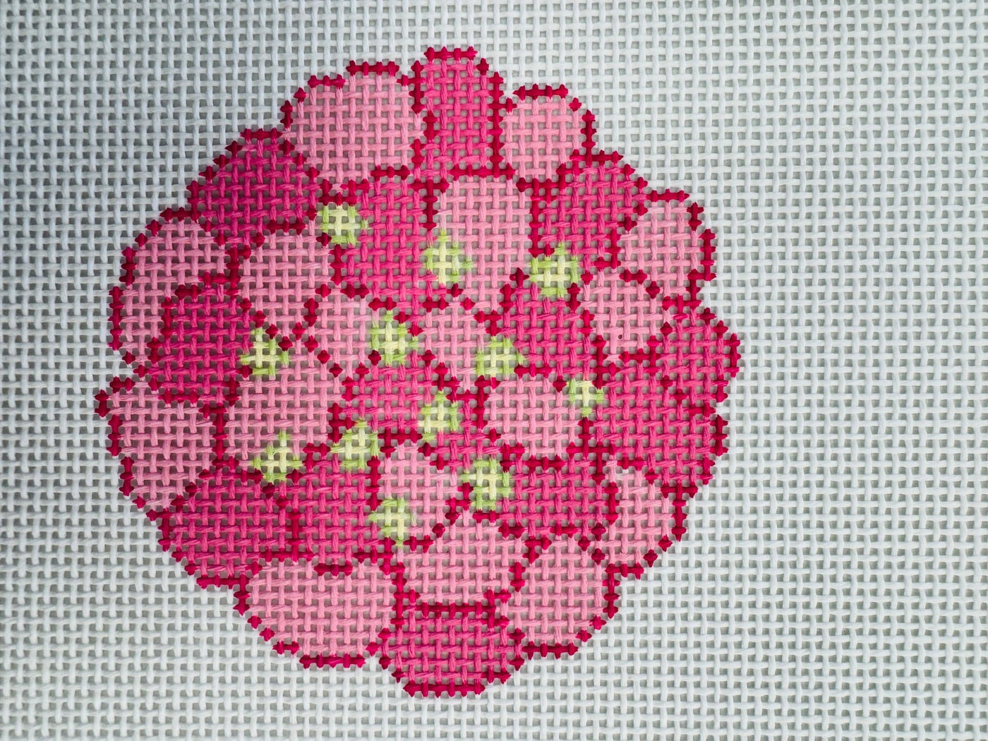 HYDRANGEAS PINK 4X4 needlepoint canvas - Bargello Needlepoint