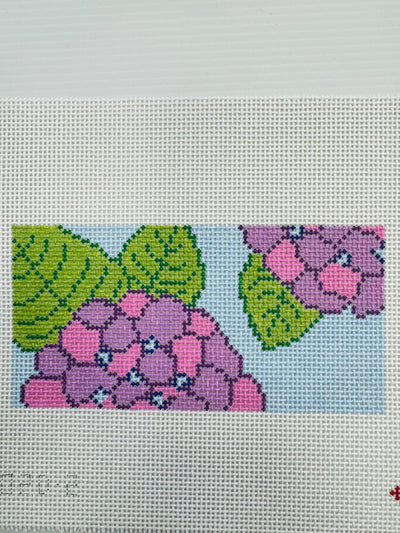 HYDRANGEAS PURPLE 6X3 needlepoint canvas - Bargello Needlepoint