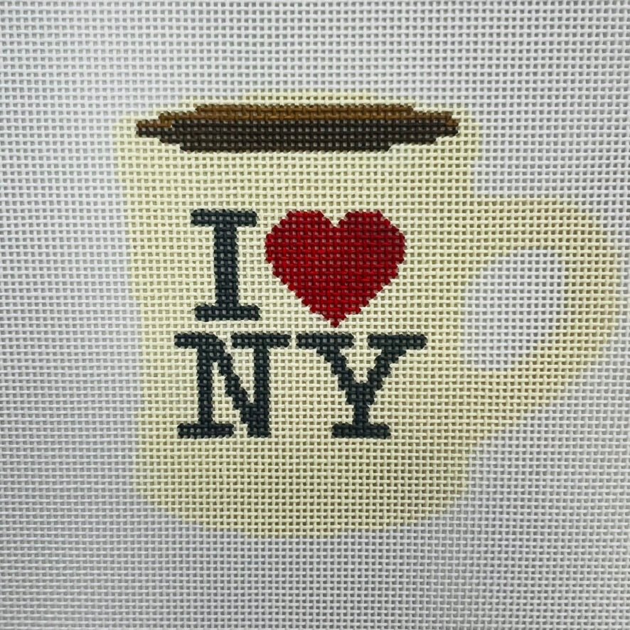 I Heart NYC Mug needlepoint canvas - Bargello Needlepoint