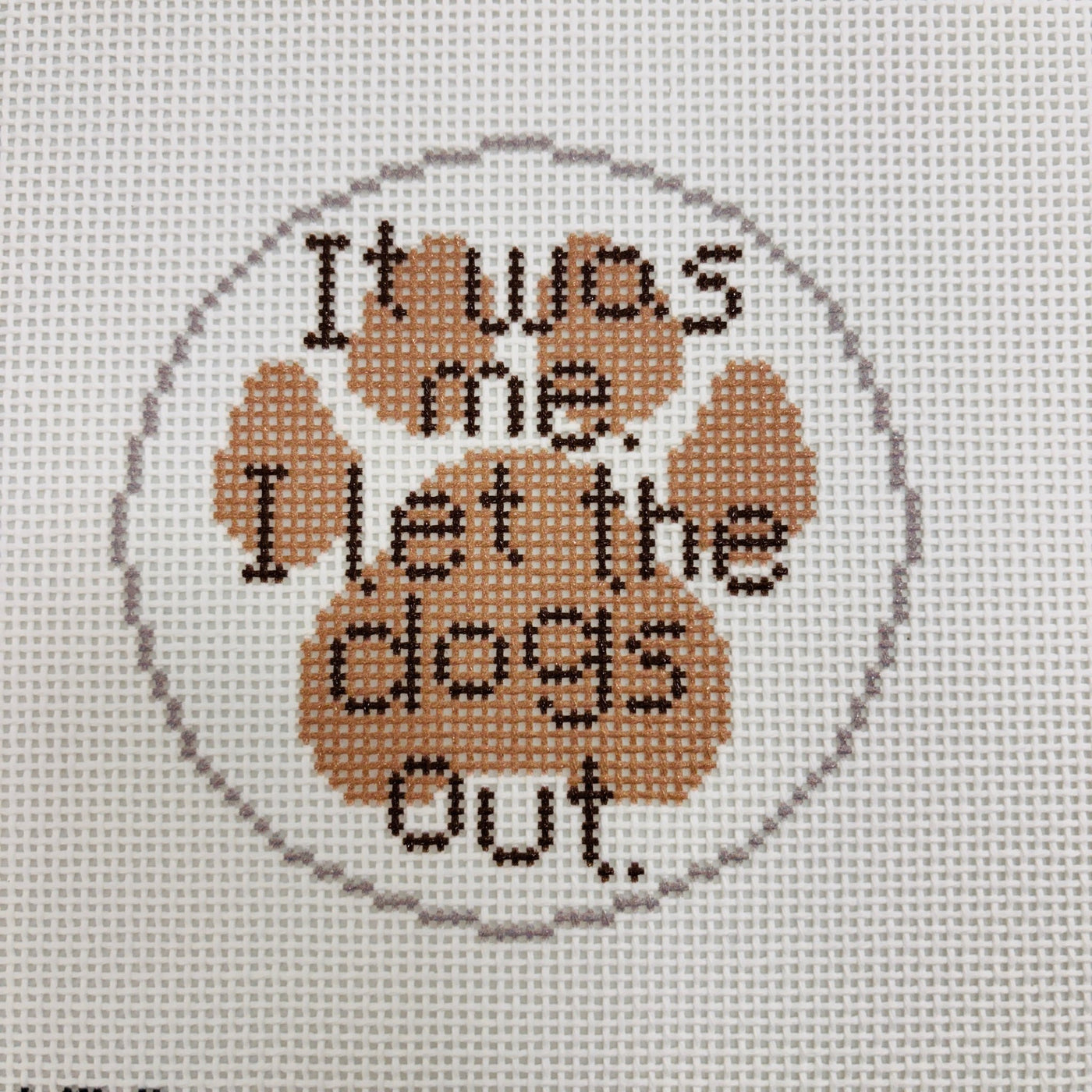 I t was me - I let the dogs out needlepoint canvas - Bargello Needlepoint